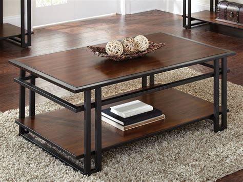 sleek wood coffee table